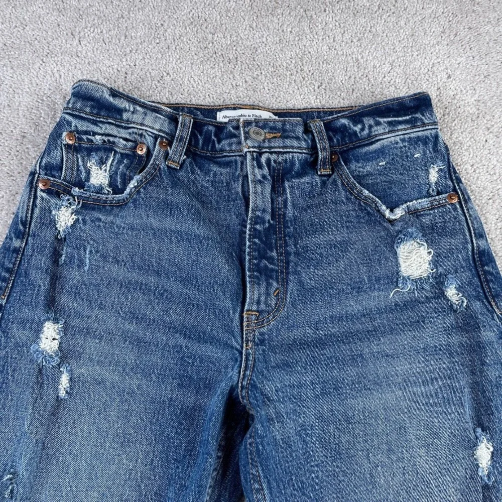 Abercrombie and Fitch‎ Jeans Womens 6 Short Blue Skinny High Rise Distressed